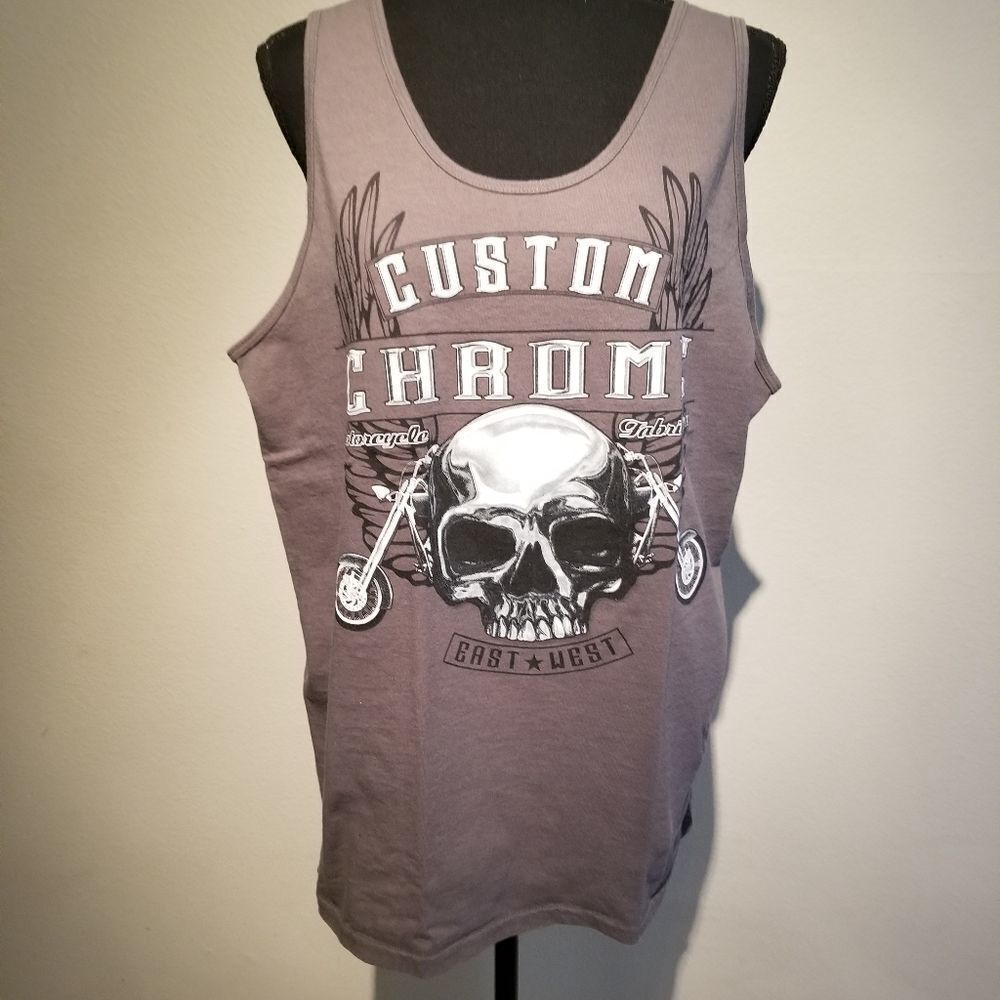 BIKER TANK TOP CUSTOM CHROME. B24